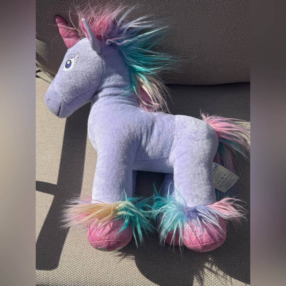 Build-A-Bear Pastel‎ Plush with Multicolor Mane Enchanted Unicorn Fairy Friend - Picture 7 of 9